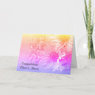 Carte Mariage arc-en-ciel Daisy Bouquet