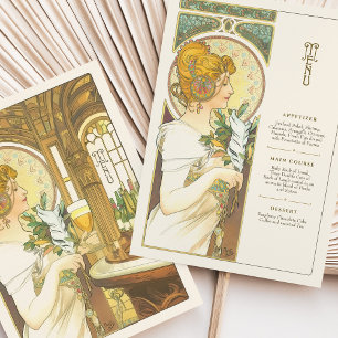 Carte Mariage Art nouveau classique Vintage