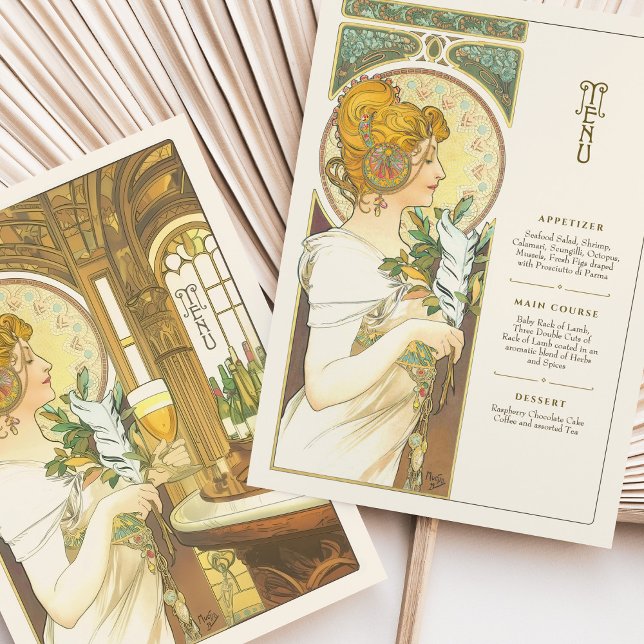 Carte Mariage Art nouveau classique Vintage (Créateur téléchargé)