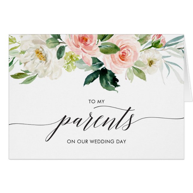Carte mariage aux parents, Keepsaké, Note (Devant Horizontal)