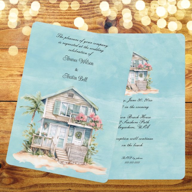 Carte Mariage Beach House (Créateur téléchargé)