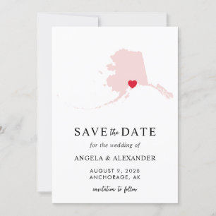 Carte Mariage Blush Alaska