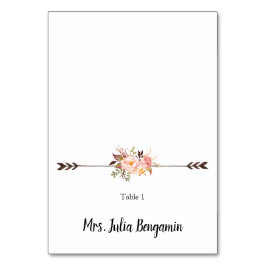 Carte Mariage Bohème Fleurs Aquarelles