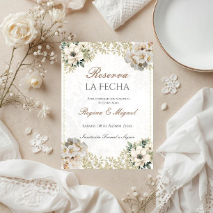 Carte Mariage Bohème Sauvegarder la Date