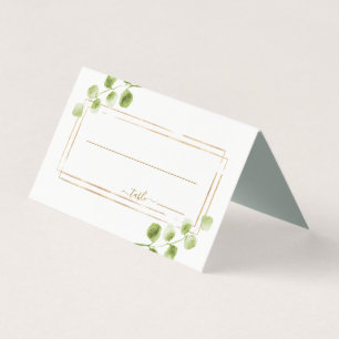 Carte Mariage Botanique Gold Greenery
