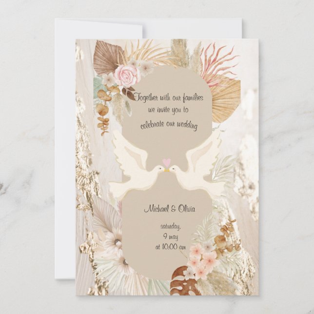 Carte mariage, carte Mariage personnalisée (Devant)