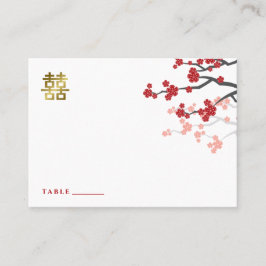 Carte Mariage chinoise Sakura Double Happy