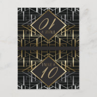 Carte Mariage classique Gatsby Deco