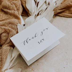 Carte Mariage classique Merci de calligraphie J102