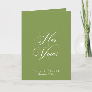 Carte Mariage Classique Vert Ivoire Calligraphie Ses Vœu