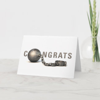 Carte Mariage Congrats de "boule et de chaîne" pour lui