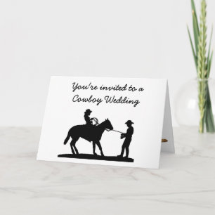Carte Mariage Cowboy personnalisable