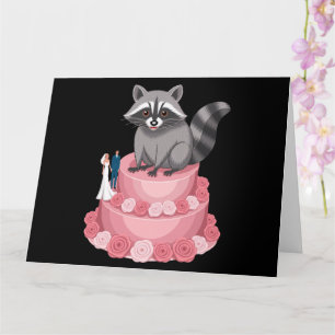 Carte Mariage Crashing Raccoon Feral Felicitations
