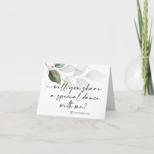 Carte Mariage Daddy Daughter First Dance Bride Demander (Devant)