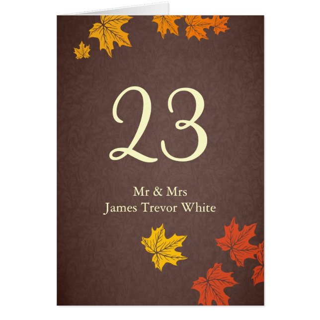 carte mariage de automne (Devant)