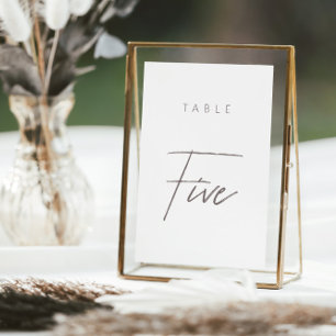 Carte Mariage de calligraphie moderne simple Numéro de t