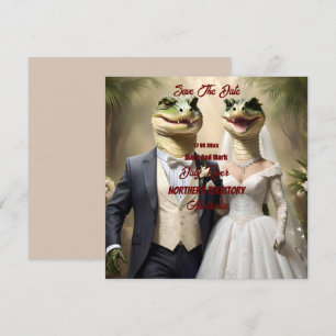 Carte Mariage De Crocodile Australien Sauvez La Date,