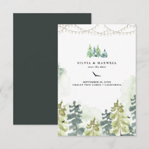 Carte Mariage de forêt rustique Sauvez la date