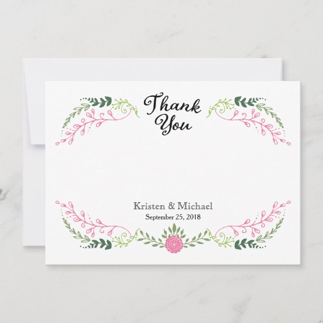 Carte Mariage de germination rustique de printemps de Bo (Devant)