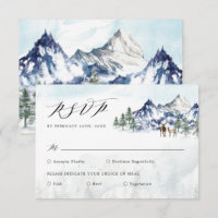 Mariage de la forêt d'hiver de Misty Mountain RSVP