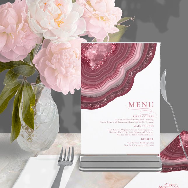 Carte Mariage de la Parties scintillant de la géode Agat (Créateur téléchargé)