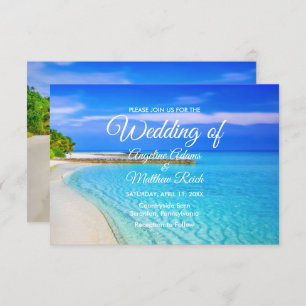 Carte Mariage de la plage de Destination Tropical 