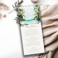 Carte Mariage de la plage de sable tropical Palm T