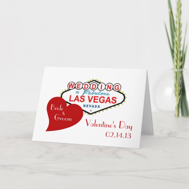 Carte Mariage de la Saint Valentin à Las Vegas (Devant)