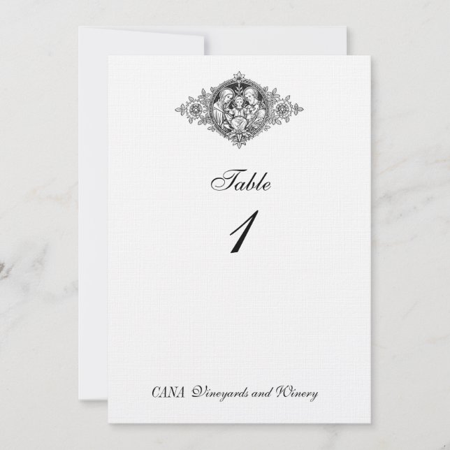 Carte Mariage de la Sainte Famille catholique traditionn (Devant)