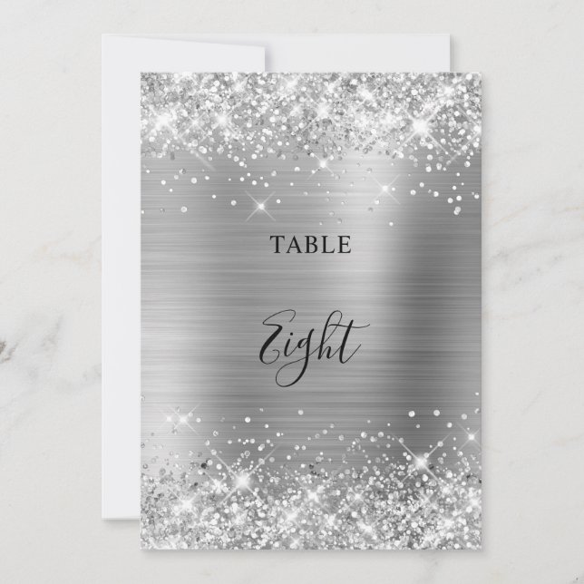 Carte Mariage de l'huile d'argent de la Glittery Table N (Devant)