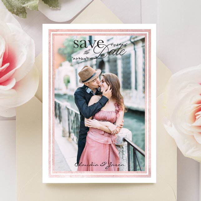 Carte Mariage de photo classique élégant et sophistiqué (Créateur téléchargé)