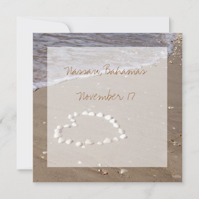 Carte Mariage de plage de destination (Devant)