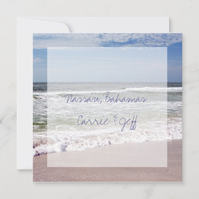 Carte Mariage de plage de destination (Devant)