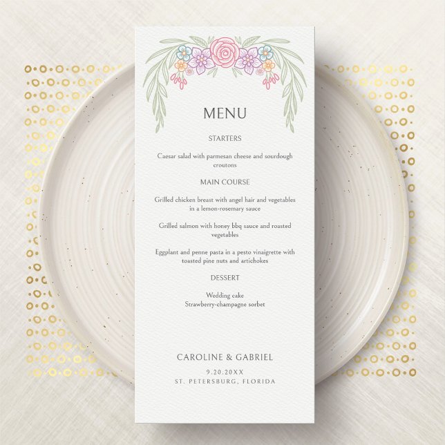 Carte Mariage de prairie fleur sauvage (Créateur téléchargé)