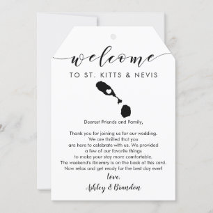 Carte Mariage de St Kitts et Nevis Bienvenue Itinéraire 