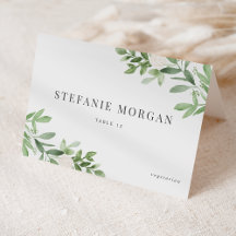 Carte Mariage de verdure et de fleurs blanches