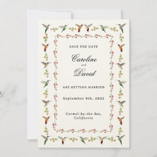 Carte Mariage des colibris Enregistrer la date