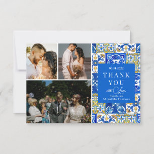 Carte Mariage d'été méditerranéenne "Merci"