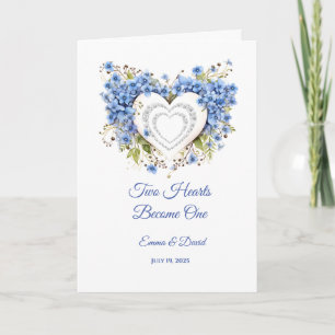 Carte mariage Deux Coeurs Deviennent Un