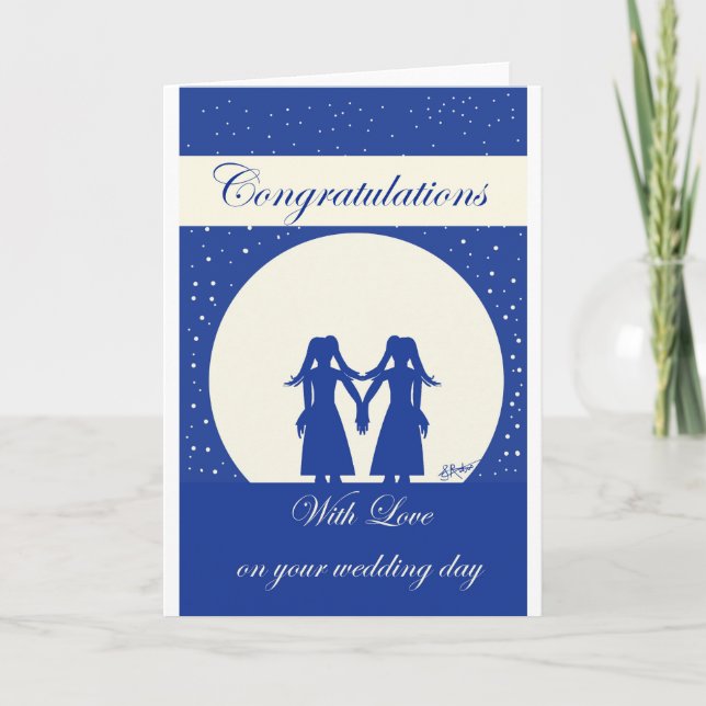 Carte Mariage Deux Mariées - Félicitations (Devant)