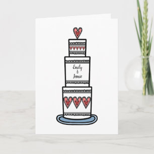 Carte Mariage d'illustration de gâteau Mariage personnal