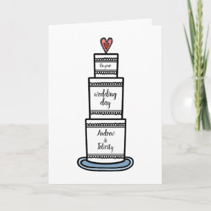 Carte Mariage d'illustration de gâteau Mariage personnal