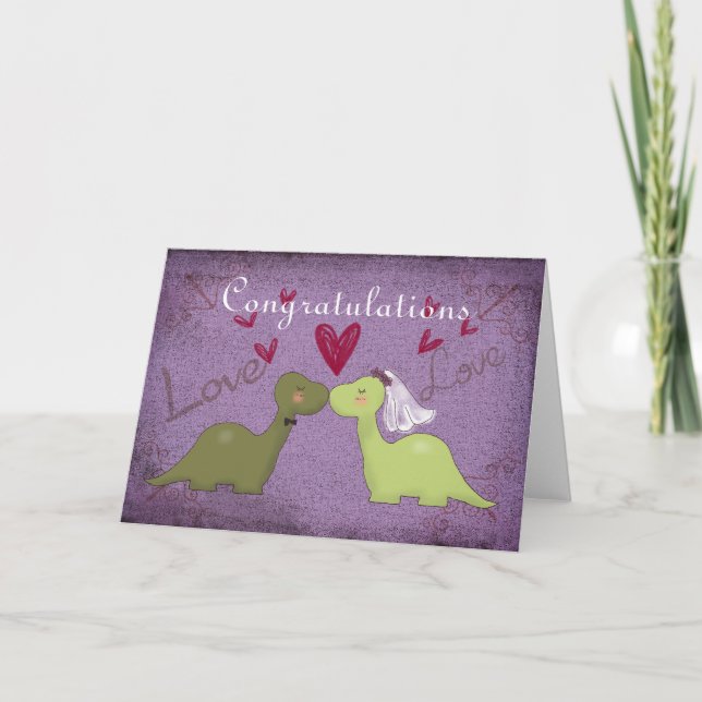 Carte Mariage Dinosaur (Devant)