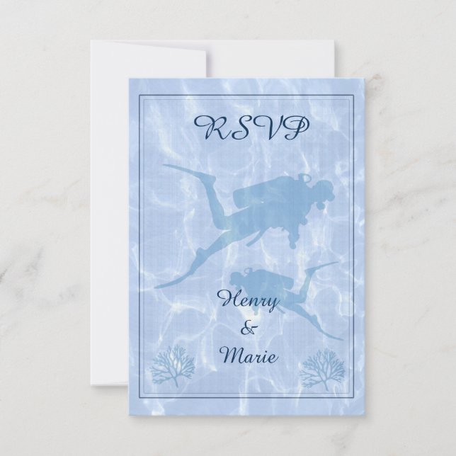 Carte Mariage Diver RSVP (Devant)