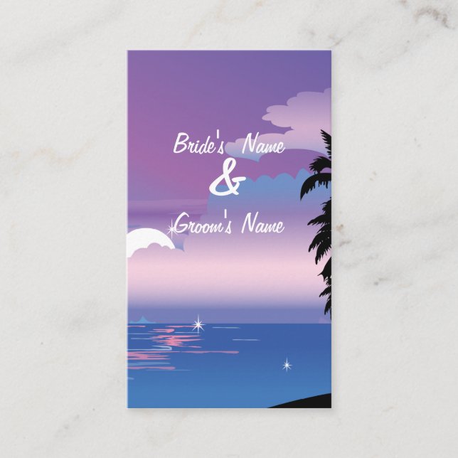 Carte Mariage du site de nuit Tropical (Devant)