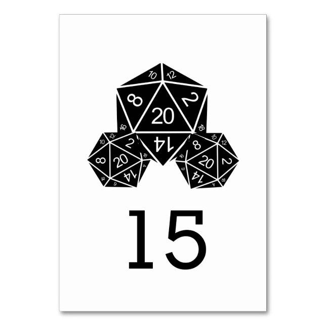 Carte Mariage Ebony D20 Dice (Par défaut)