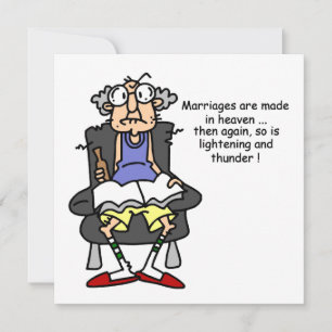 Carte Mariage, Éclair, Humour tonnerre