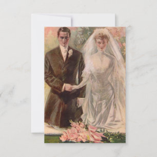 Carte mariage édouardien 1906