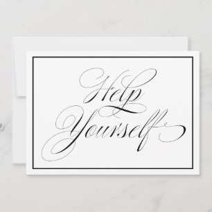Carte Mariage élégant Aidez-Vous À Signe