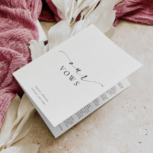 Carte Mariage Ellesmere Our Vows